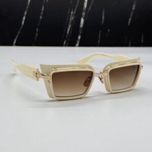 NEW BALMAIN ADMIRABLE  WHITE/BROWN UNISEX SUNGLASSES BALMAIN BPS-130C